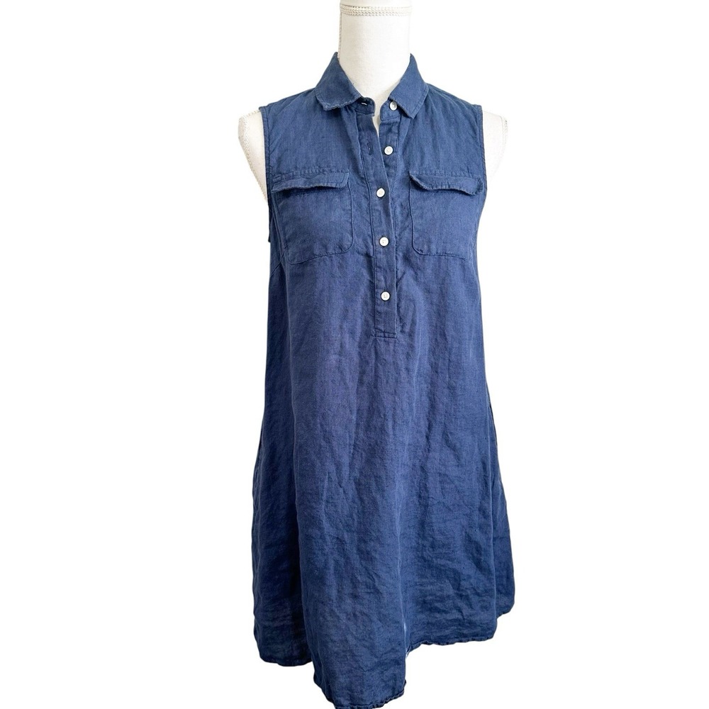 J McLaughlin Womens Aberdeen Linen Shift Dress Size XS Beachy Resortwear Cruise